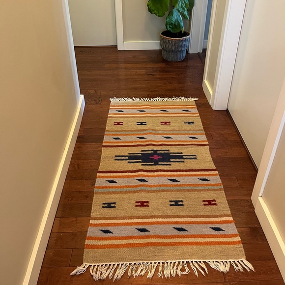 %100 wool vintage hallway runner 🧶 - Picture 1 of 4